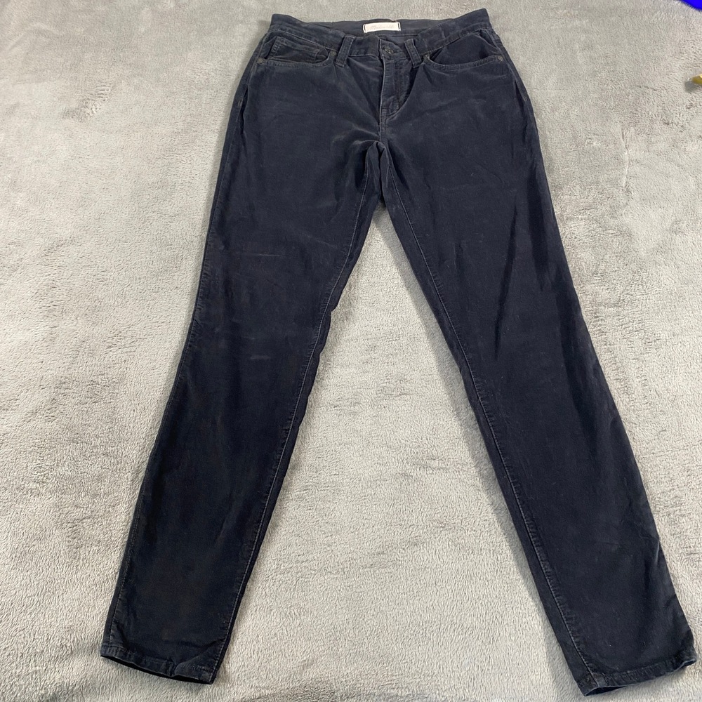 Madewell Corduroy Pants Womens 26 Black 9"‎ High Riser Skinny Skinny Stretch
